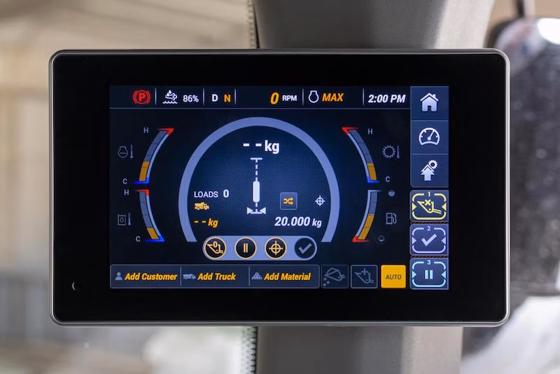 hjullaster-kontrollskjerm Case hjullaster kontrollskjerm