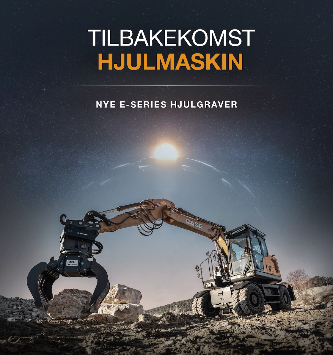 Case nyheter Nye CASE WX E -serie hjulgraver